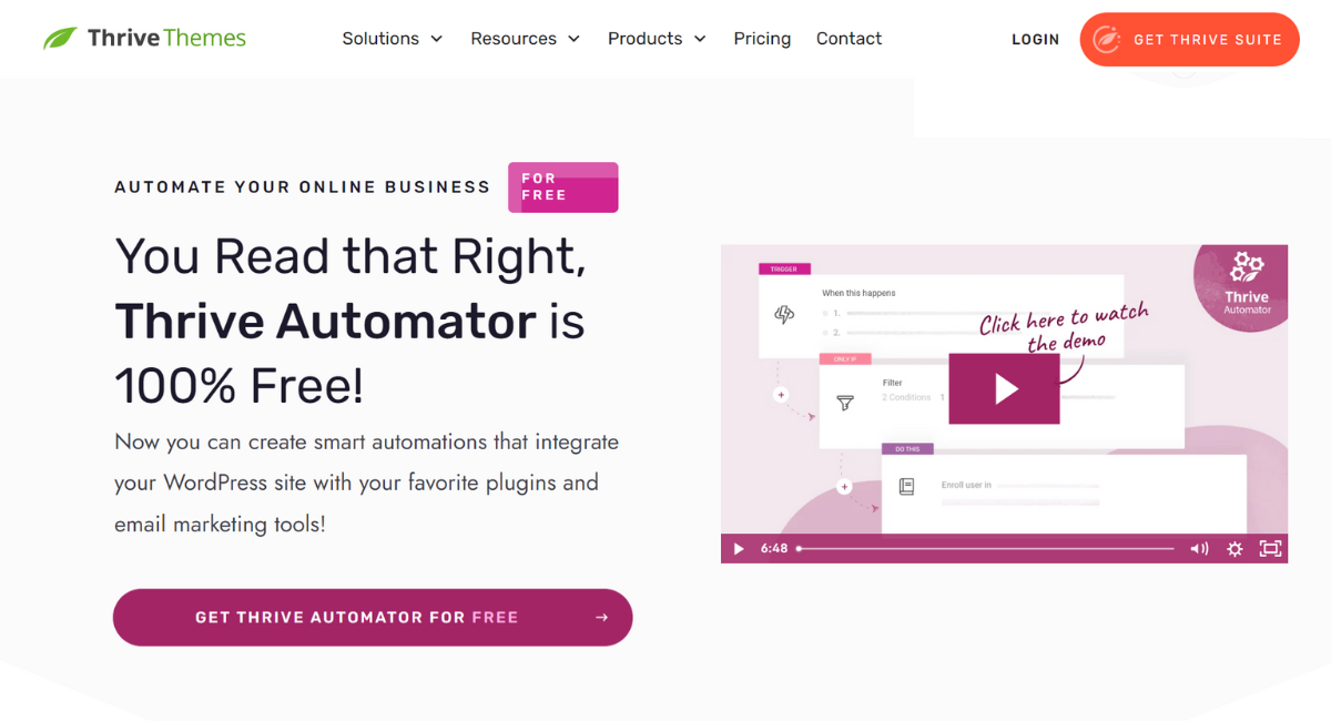 Best WordPress Automation Plugins: Thrive Automator