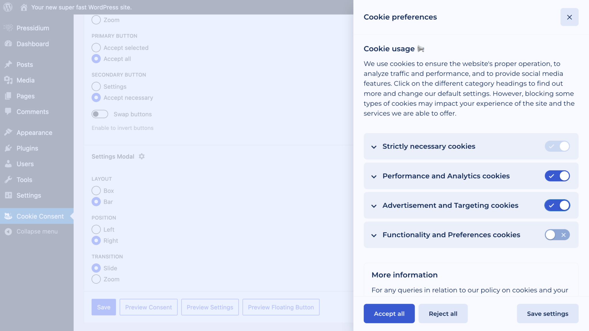 Introducing the Pressidium Cookie Consent Plugin for WordPress Sites