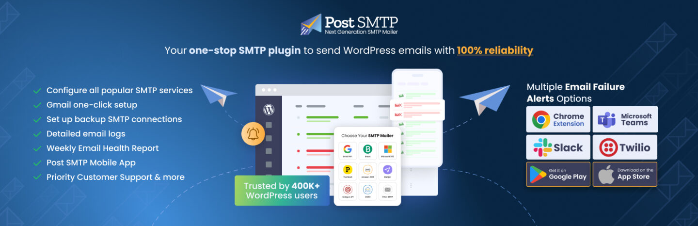 Post SMTP plugin - advanced diagnostics and fallback SMTP support