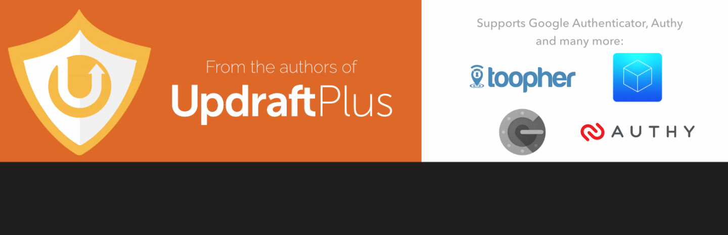 Two Factor Authentication plugin interface by UpdraftPlus